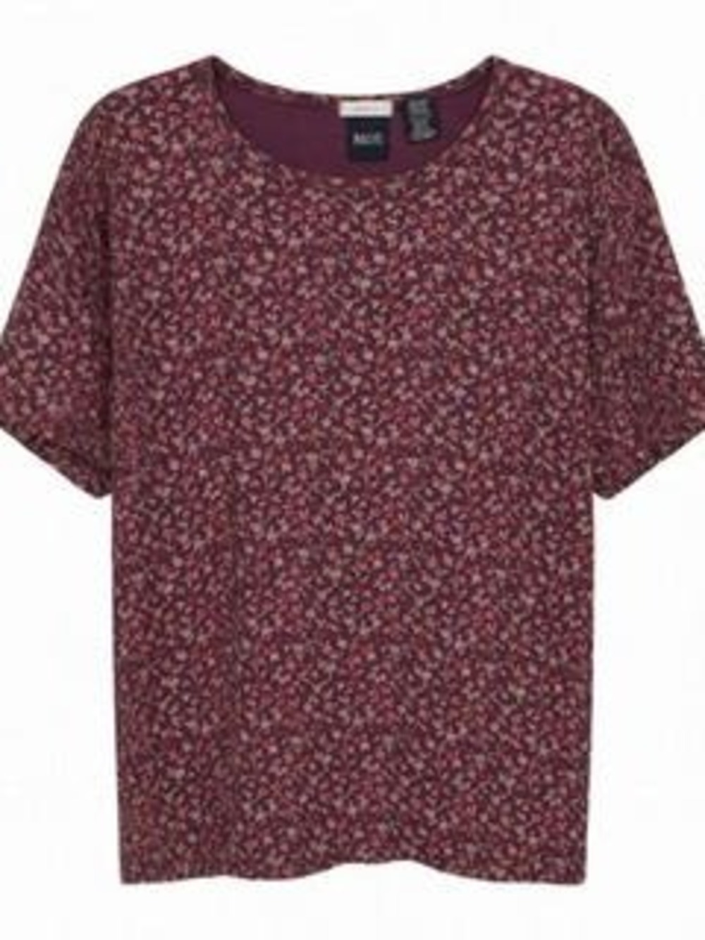 Basic Editions Women's Floral Tee Women XL Purple